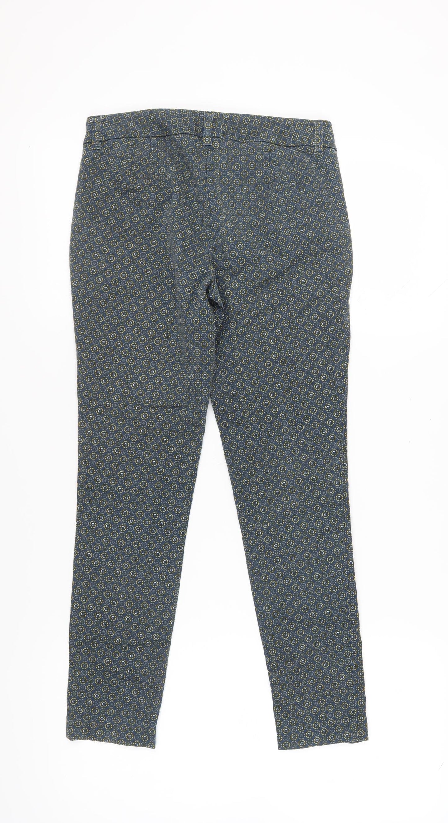 Next Women's Multicoloured Geometric Crop Trousers Size 6