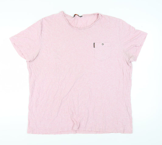 Ben Sherman Men's Pink T-shirt, Size 2XL.