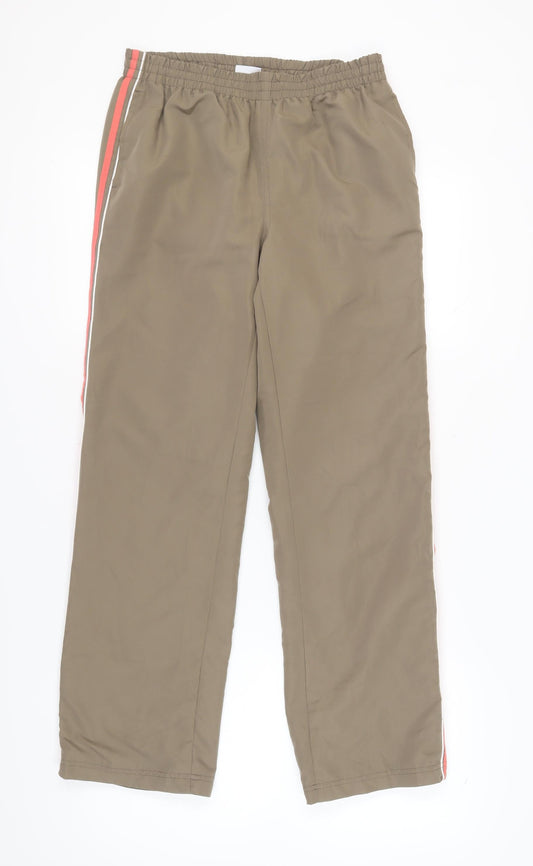 Kim Rogers Women's Brown Joggers - Size S, Elastic Waist