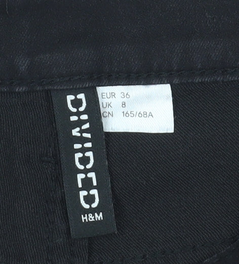 H&M Women's Black Skinny Jeans UK 8 - Slim Fit