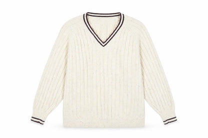 Next Women Ivory Pullover Jumper L V-Neck