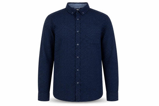 Criminal Men's Blue M Geometric Button-Up Shirt