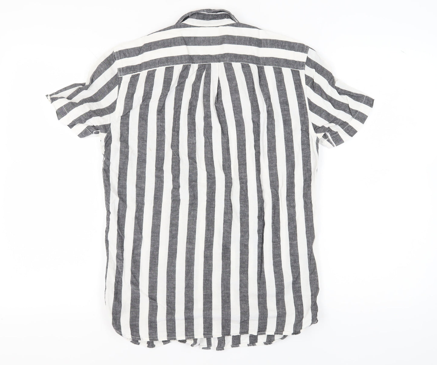 Pull & Bear Men's Striped Casual Button-Up Shirt