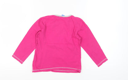 Back view of Disney girls’ pink frozen t-shirt, size 7-8, years, long sleeve