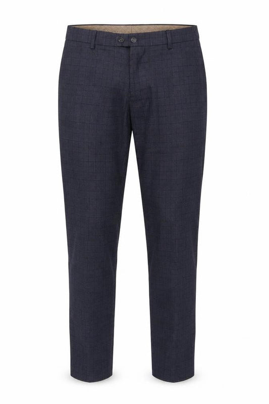 Next Men's Grey Check Formal Trousers, Size 34
