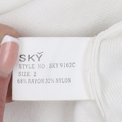 SKY designs Women's Ivory Pullover Jumper, Size 2XS