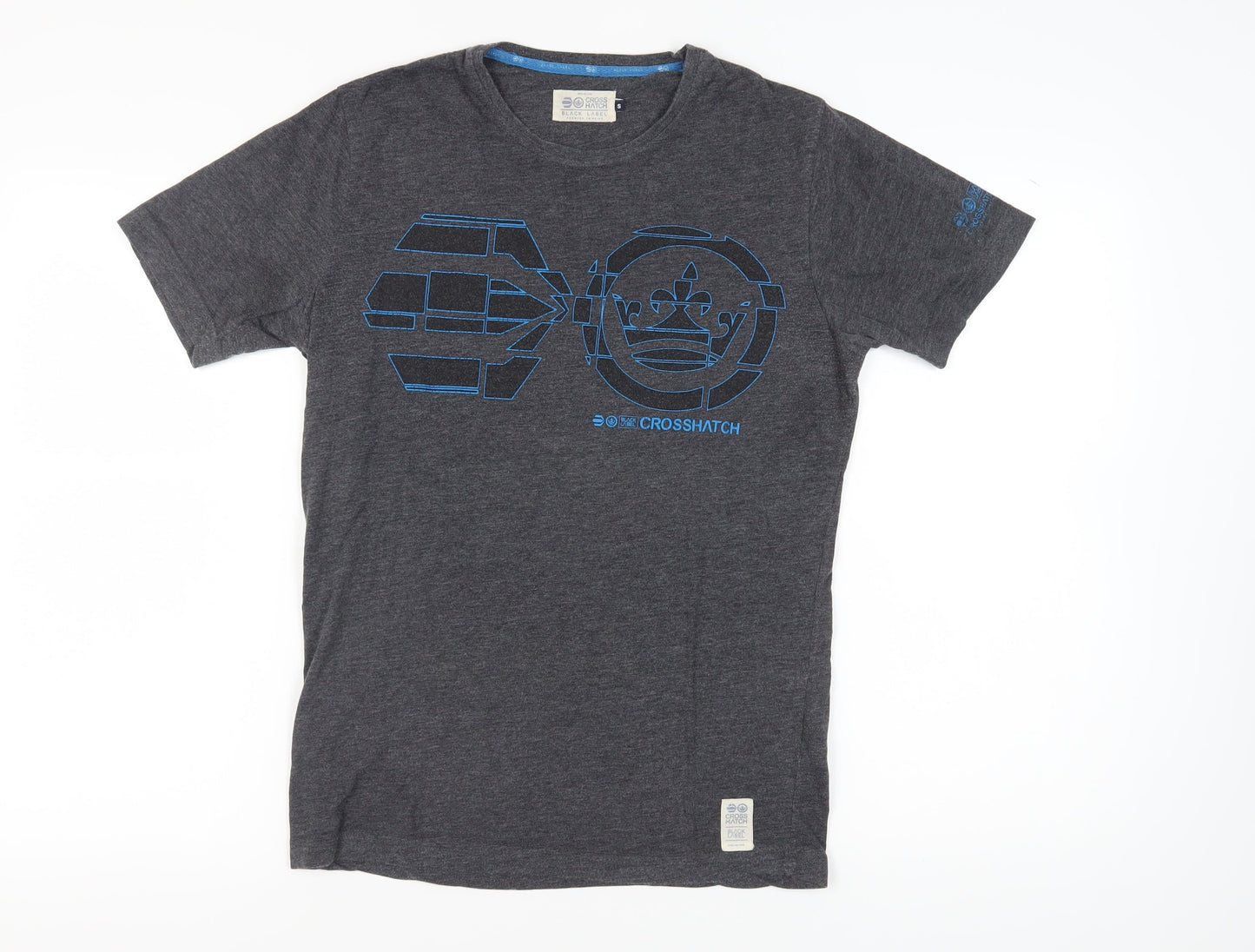 Crosshatch Men's Grey Graphic T-Shirt S