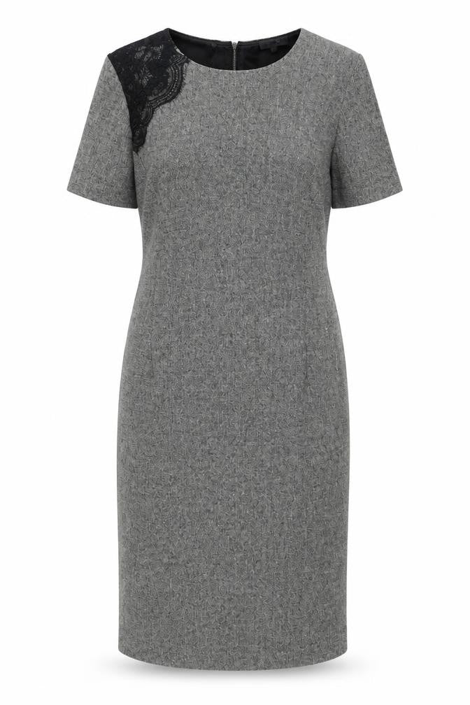Pied A Terre Women's Grey Sheath Dress Size 14