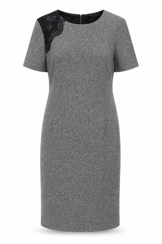 Pied A Terre Women's Grey Sheath Dress Size 14