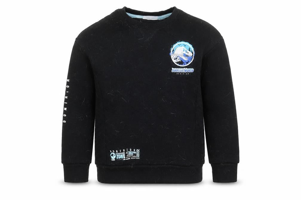 Boys Jurassic World Black Sweatshirt Pullover 7 Years