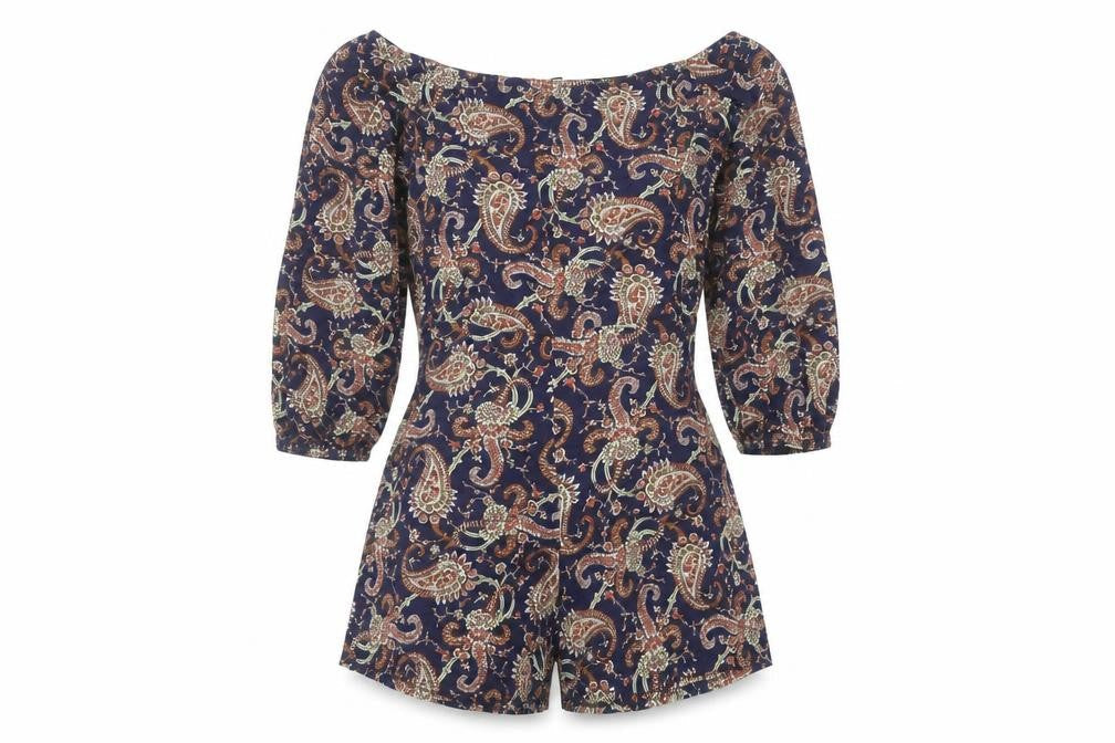 Boohoo Women's Multicoloured Paisley Playsuit, Size 12