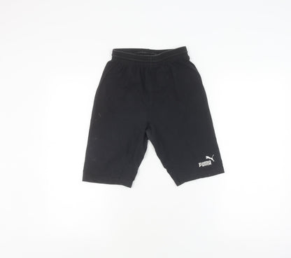 Additional front view of Puma boys’ black compression shorts m