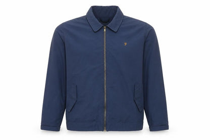 Farah Men's Blue Basic Jacket L Casual Mid-Length Zip