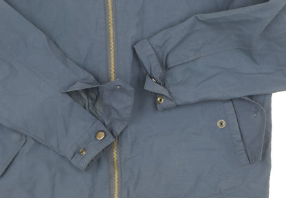 Farah Men's Blue Basic Jacket L Casual Mid-Length Zip