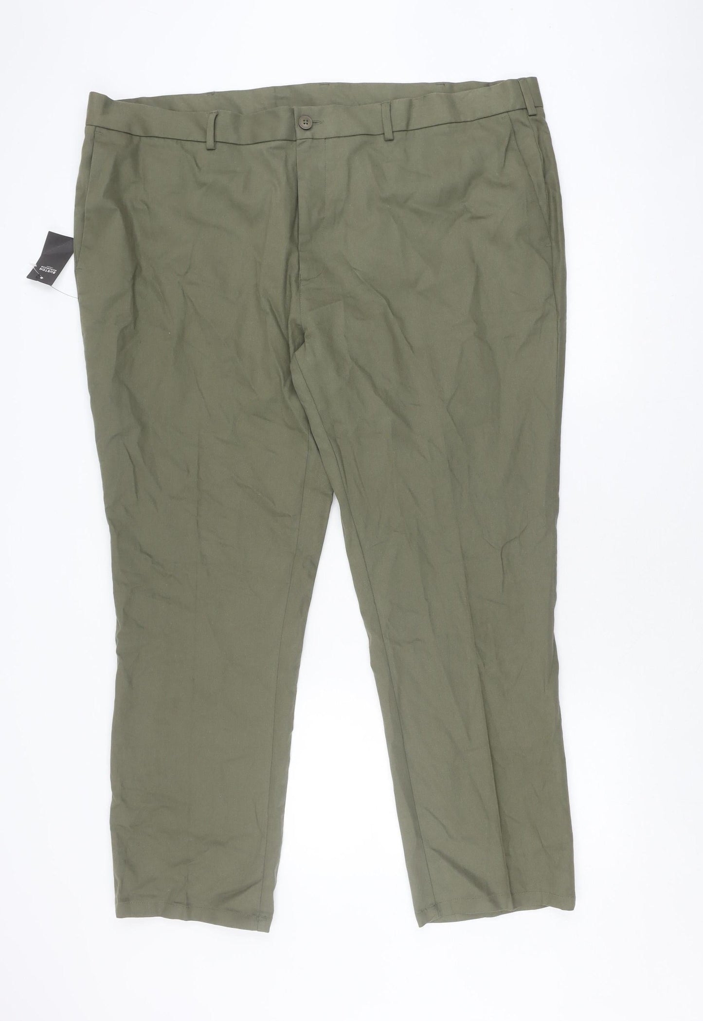 Burton Menswear Green Cotton Chino Trousers 48R