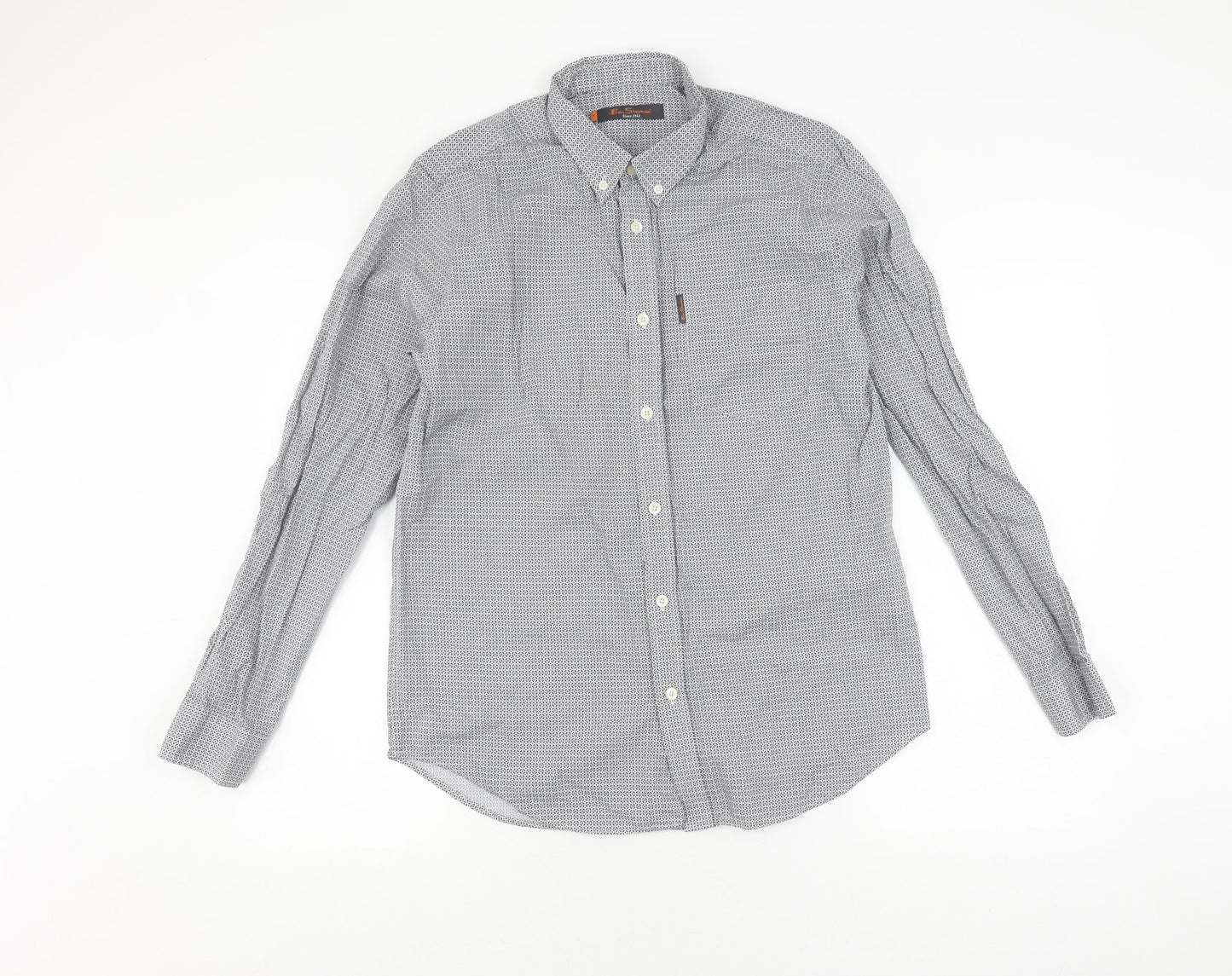 Ben Sherman Men's Medium Geometric Button-Up Shirt