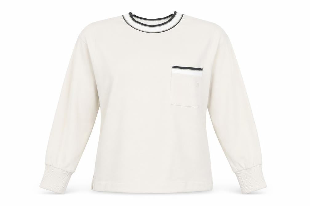 River Island White Pullover Sweatshirt, S, Unisex