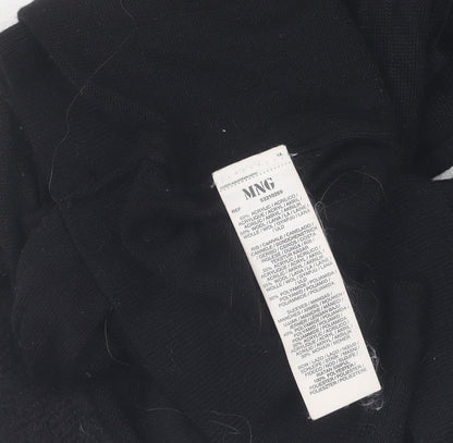 Mango Women's Black Sleeveless Top with Bow Accent