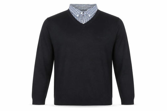 Pierre Cardin Men's Black V-Neck Pullover Jumper 2XL