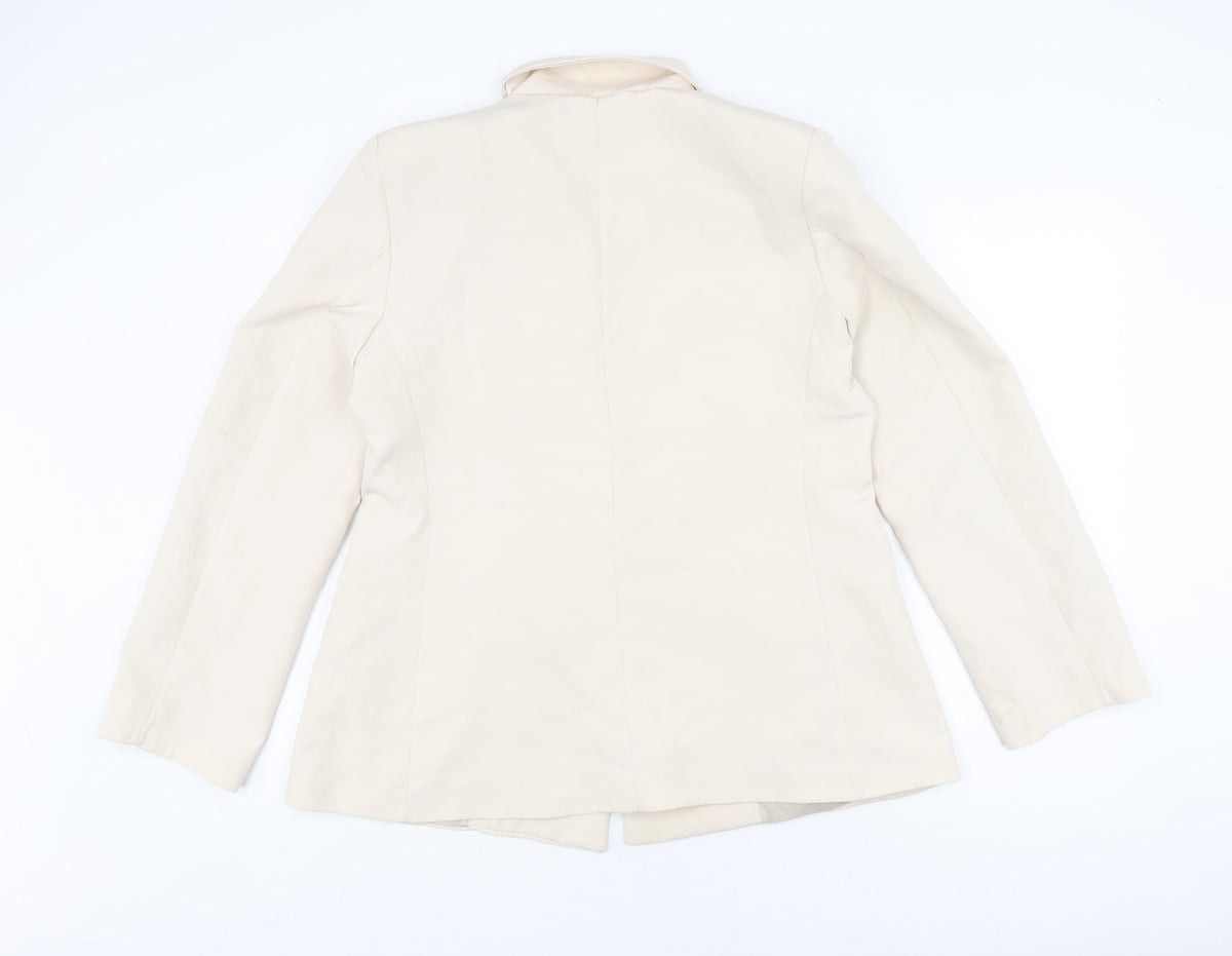 PRETTYLITTLETHING Women Ivory Blazer UK 14 Regular Fit