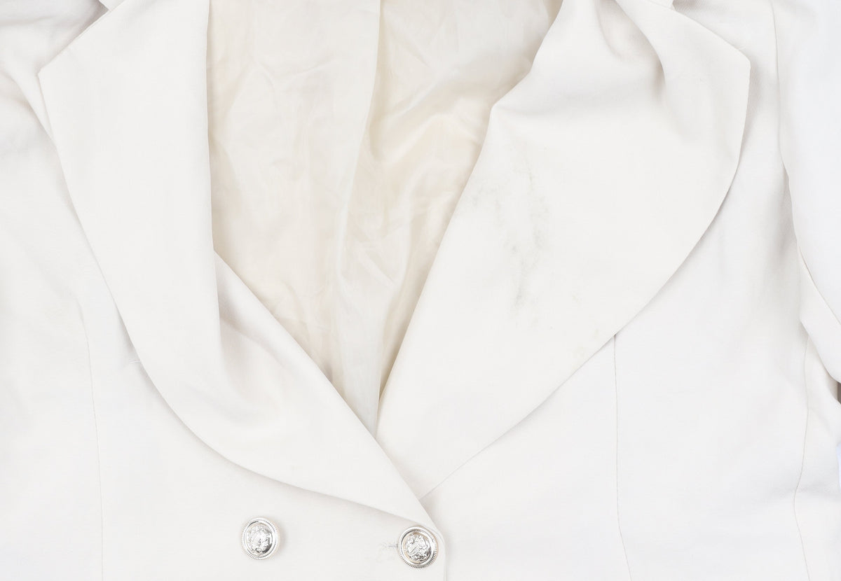 PRETTYLITTLETHING Women Ivory Blazer UK 14 Regular Fit