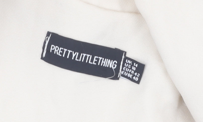 PRETTYLITTLETHING Women Ivory Blazer UK 14 Regular Fit