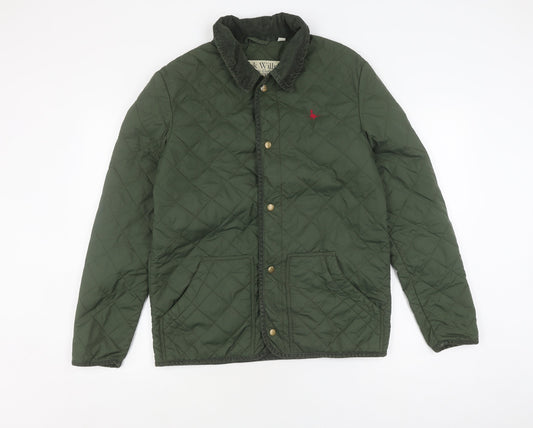 Jack Wills Women's Green Quilted Jacket S