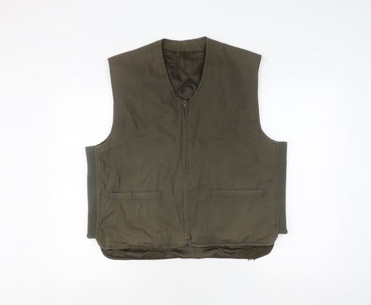 Principles Men's Green Waistcoat, Medium, Zipped Pockets
