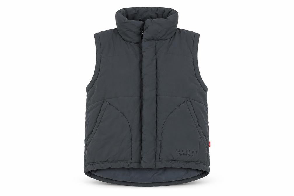 Jackpot Grey Women's Waistcoat Size 0 Zip Classic Style