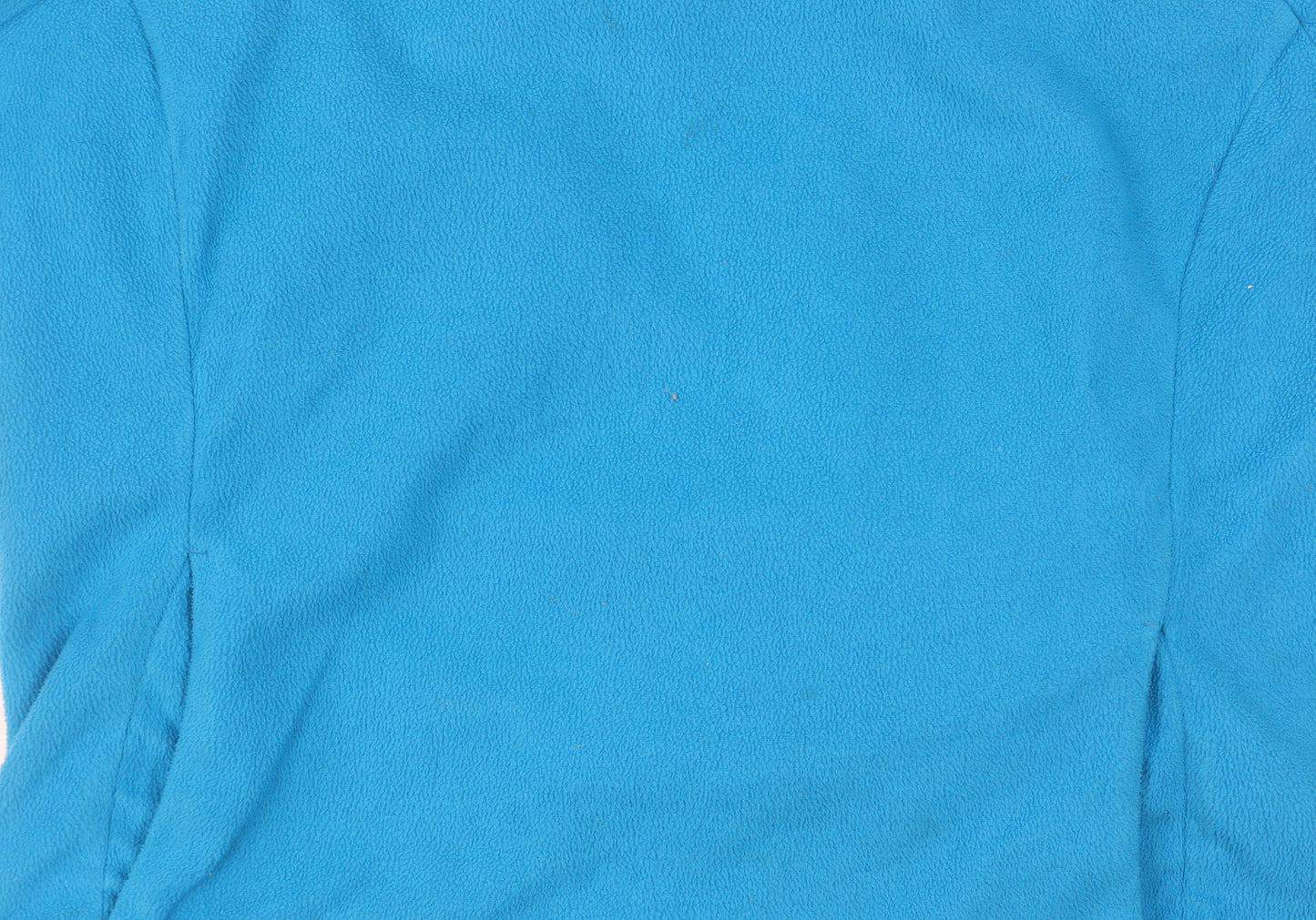 Quecha Blue Unisex Hoodie with Zip, Medium Size