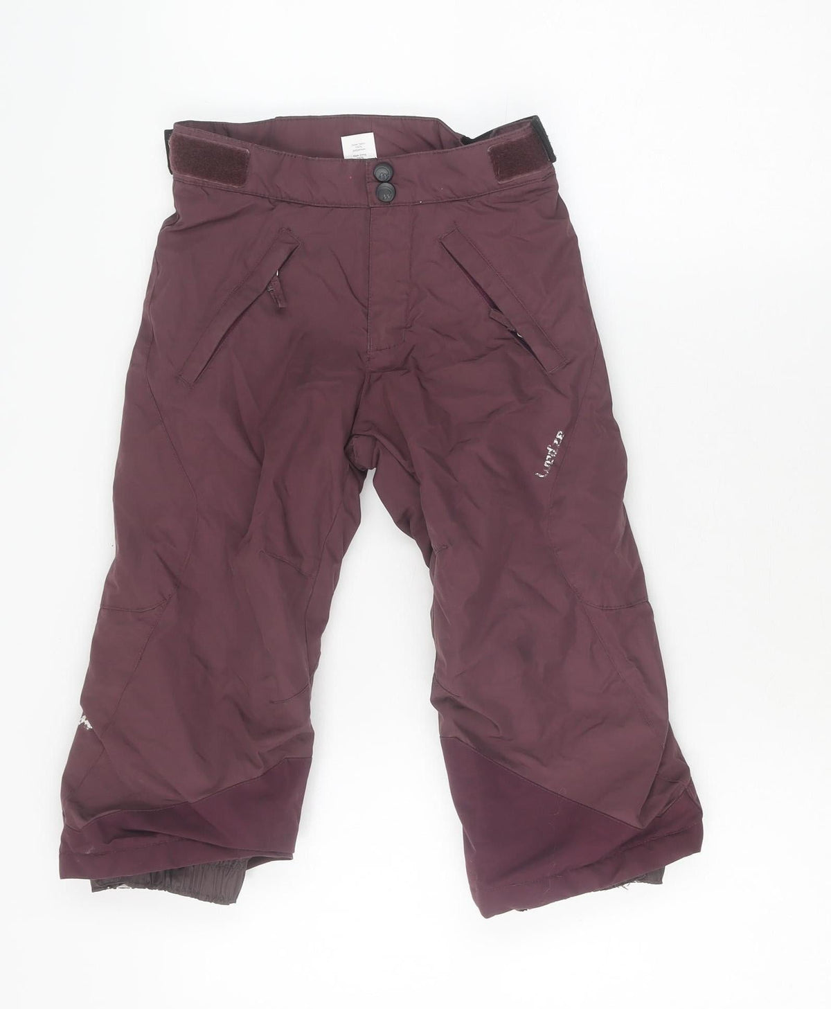 Additional front view of Decathlon girls’ purple snow pants 2-3 years waterproof skiing