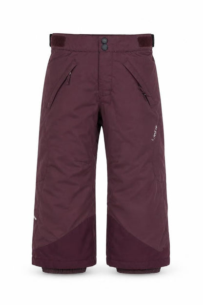 Front view of Decathlon girls’ purple snow pants 2-3 years waterproof skiing