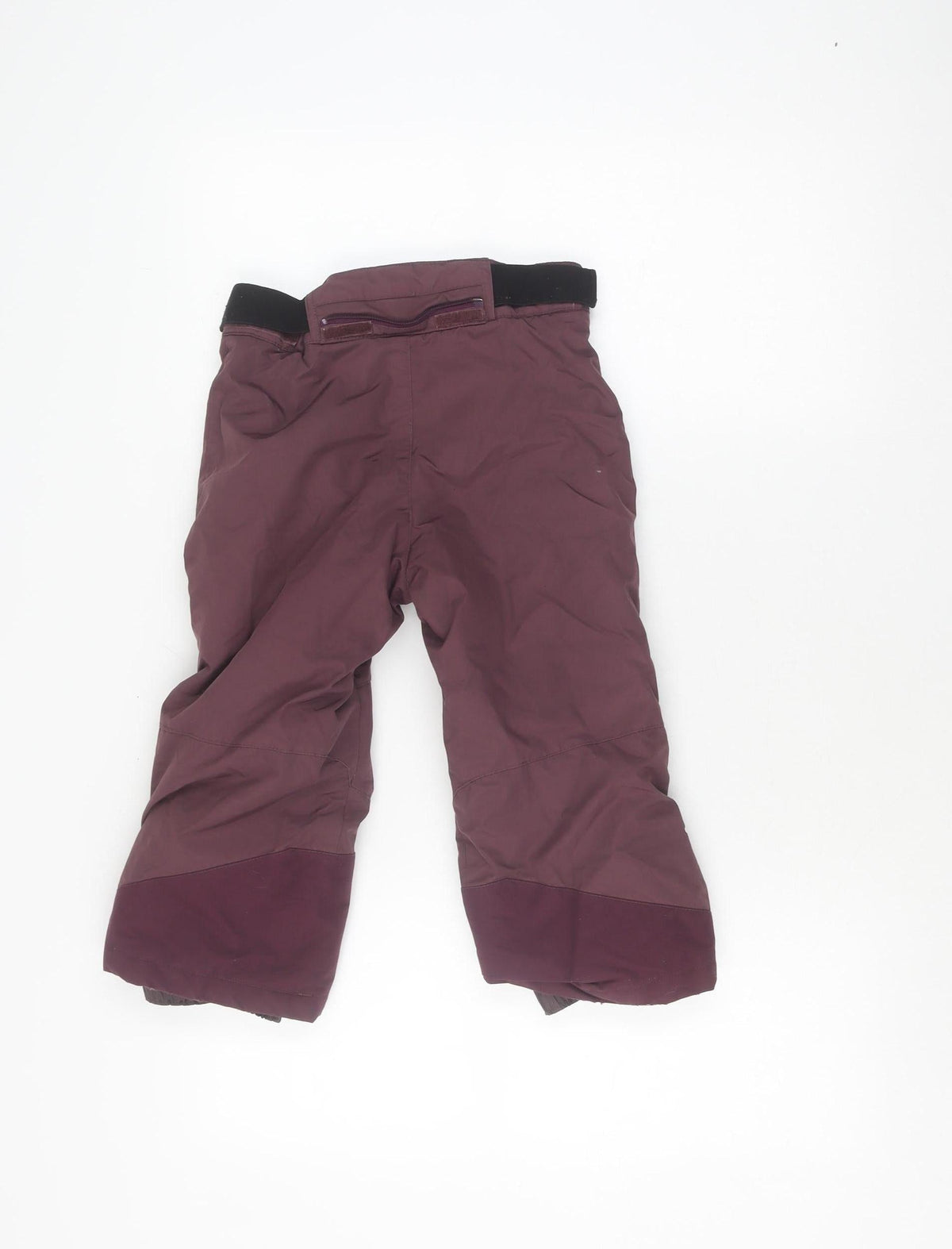 Back view of Decathlon girls’ purple snow pants 2-3 years waterproof skiing