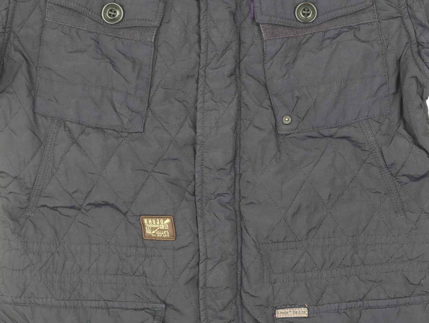 Khujo Men's Black Quilted Jacket M - Winter Essential