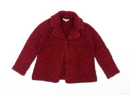 RJR.John Rocha Women's Red Collared Jacket Size 14