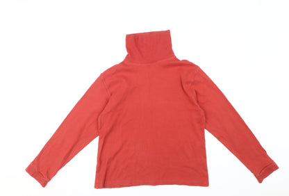 Equorian Women's Red Roll Neck Top - Size S