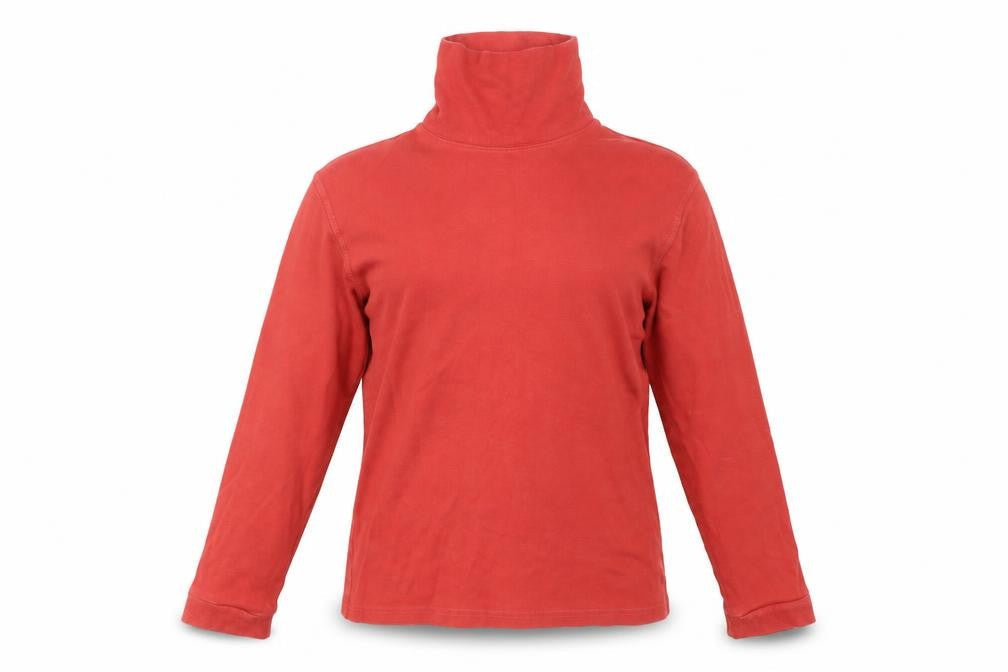 Equorian Women's Red Roll Neck Top - Size S