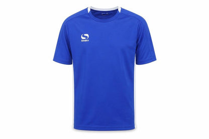 Front view of Sondico boys’ blue football t-shirt age 13 years