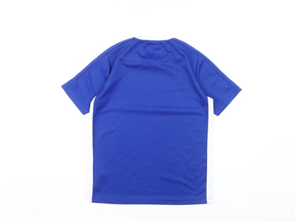 Back view of Sondico boys’ blue football t-shirt age 13 years