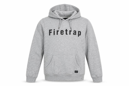 Firetrap Men's Grey Pullover Hoodie, Size S