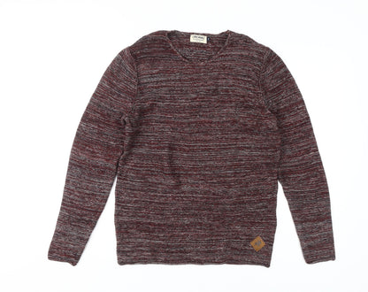 Jack & Jones Men's Red Pullover Jumper Size M