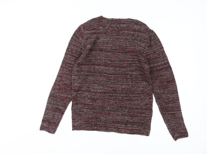 Jack & Jones Men's Red Pullover Jumper Size M