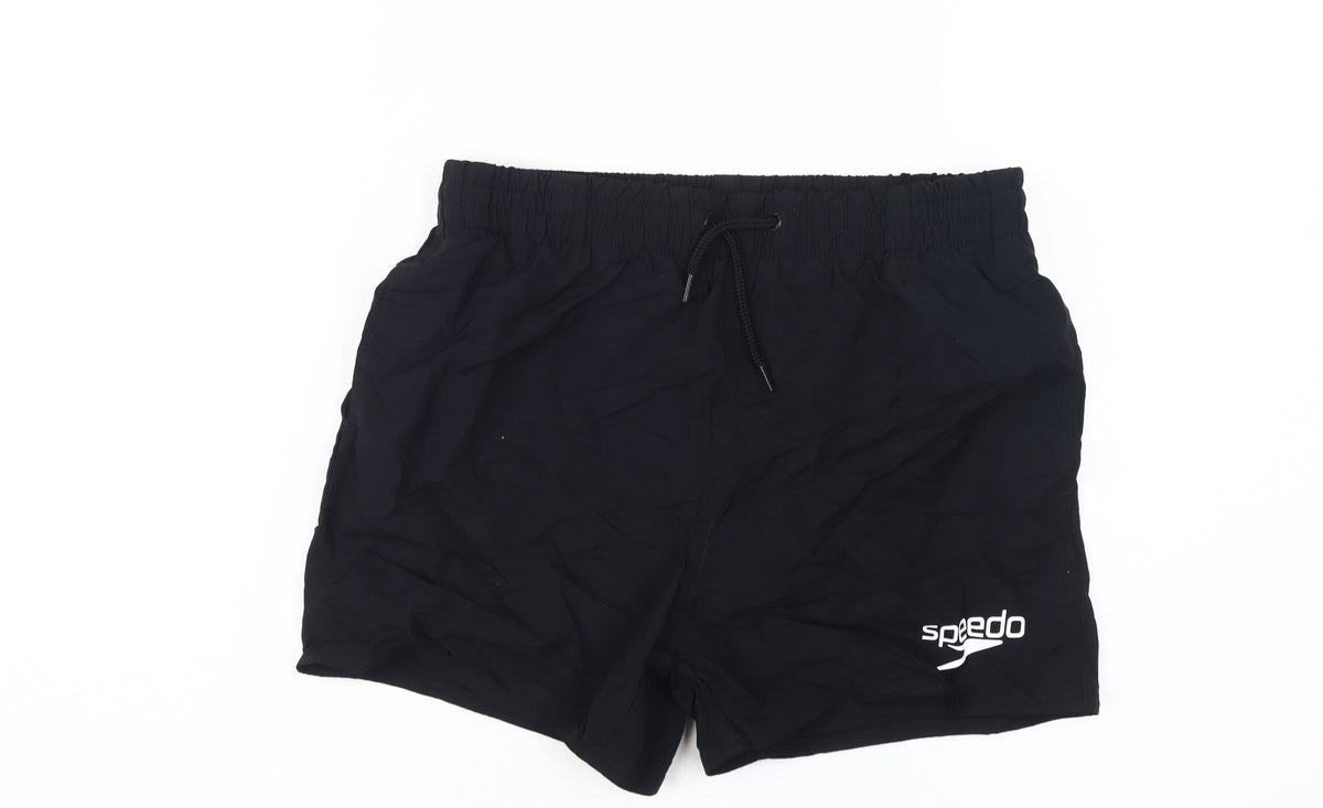 Additional front view of Speedo boys’ black swim shorts xl 11-12 years