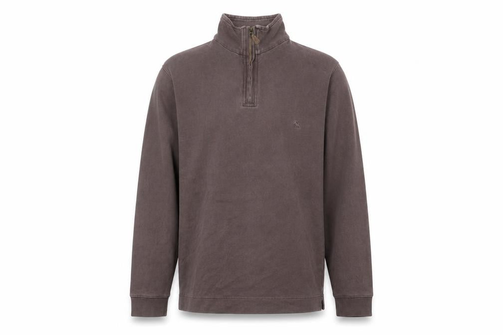 Jack Russell Men's Brown 1/4 Zip Sweatshirt - Size S