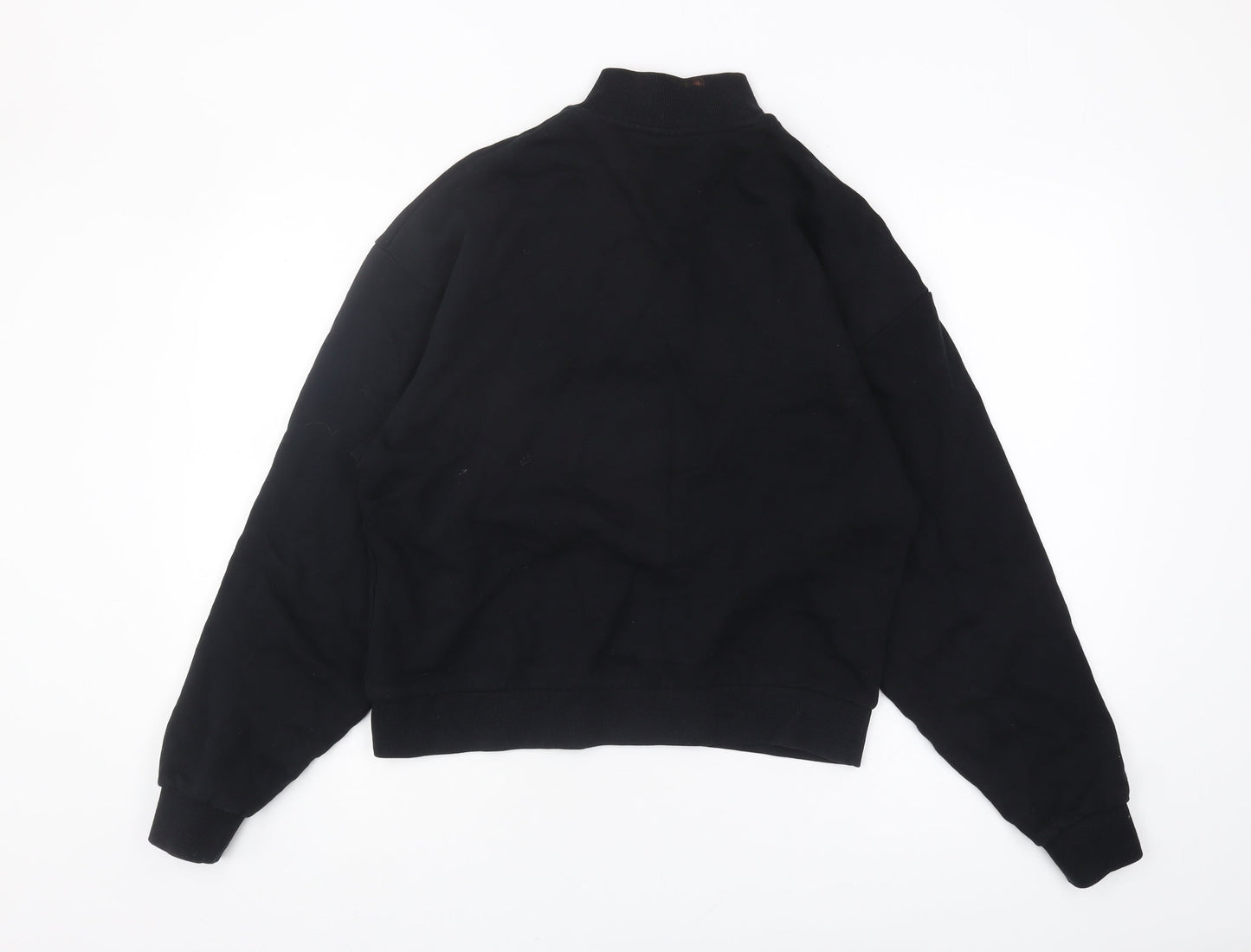 ASOS DESIGN Women's Black 1/4 Zip Sweatshirt Size 8
