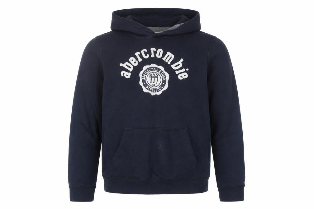 Abercrombie & Fitch Boys Black Pullover Hoodie Logo XL/16 Years