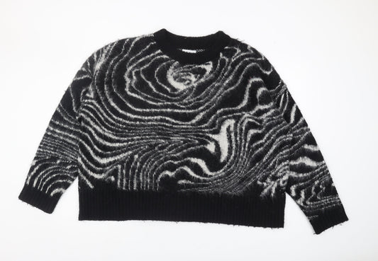 TOPSHOP Women's Black Pullover Jumper, Size L