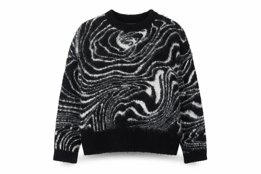 TOPSHOP Women's Black Pullover Jumper, Size L