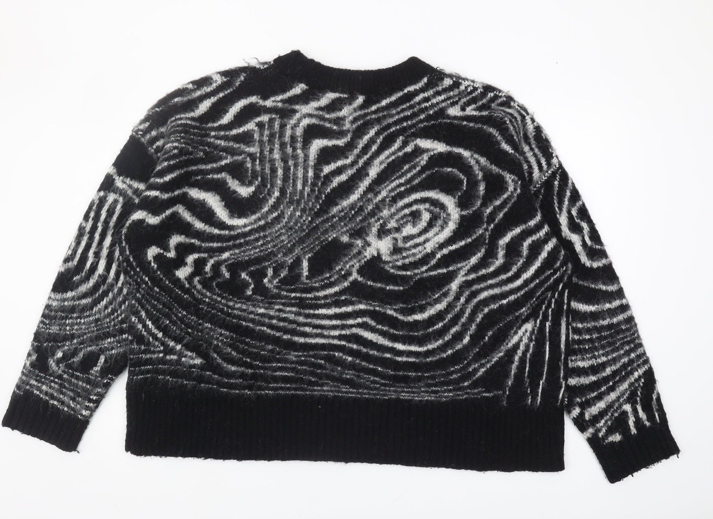 TOPSHOP Women's Black Pullover Jumper, Size L