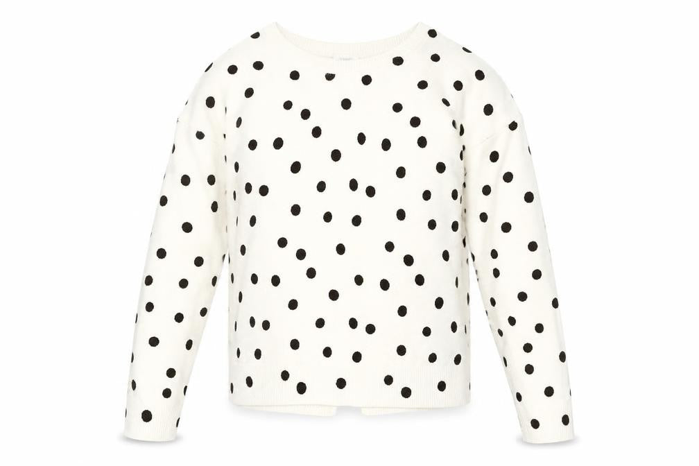 Next Girls Ivory Polka Dot Pullover Jumper - Size 10 Years